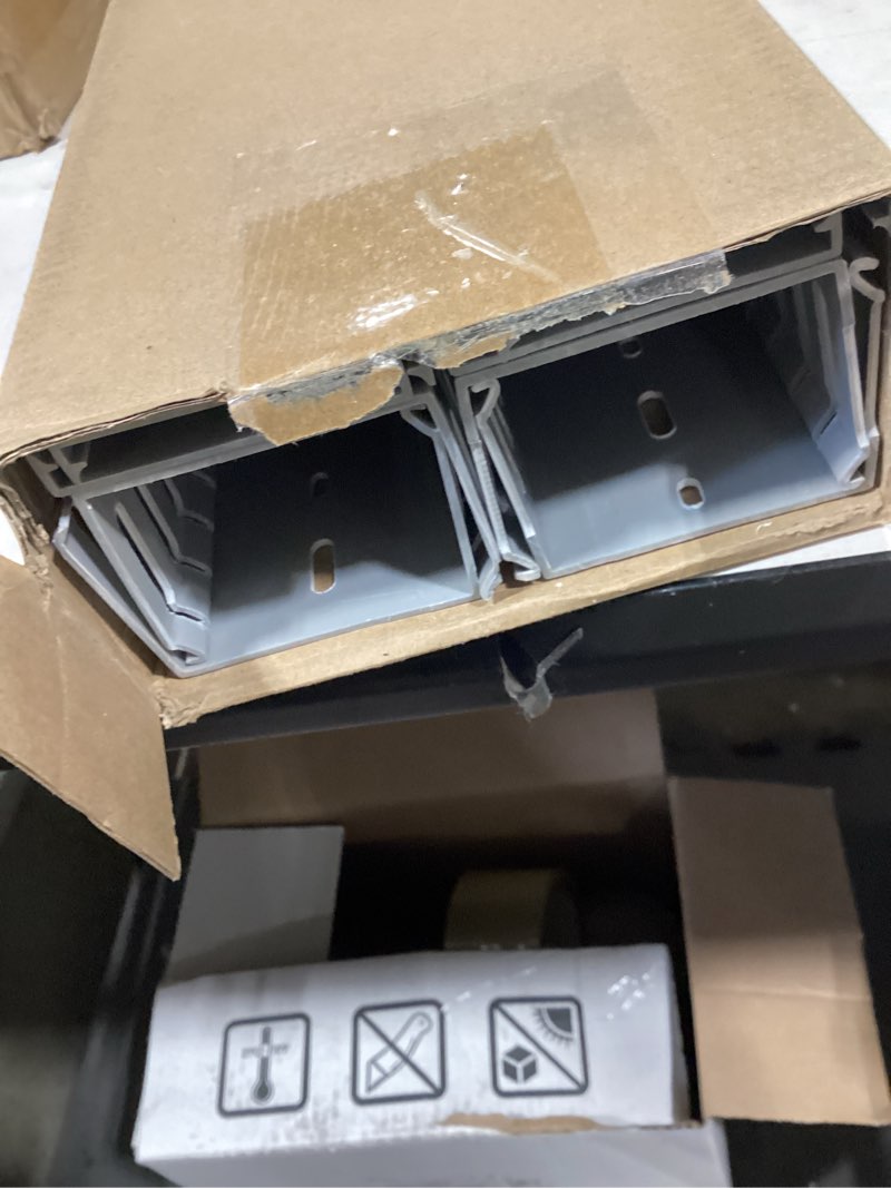 Condition photo showing Good Condition for zhiyo h2 x w2.4in professional server rack cable management raceway, 95in(4x l23.6in) cable raceway kit, electrically safe pvc, open slot wire cord hider for under desk/computer/network cords 2in h × 2.4in w × 95in l grey