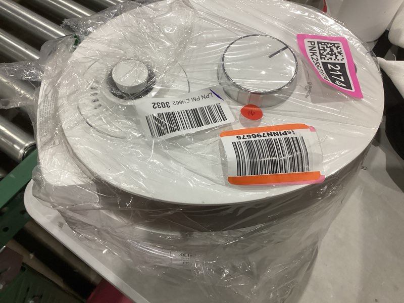 Condition photo showing As Is for cuckoo twin pressure rice cooker 6-cup uncooked / 12-cup cooked with nonstick inner pot, versatile rice maker & warmer with 16 menu options, open cooking mode, voice guide, white (crp-st0609fw) 6 cup white