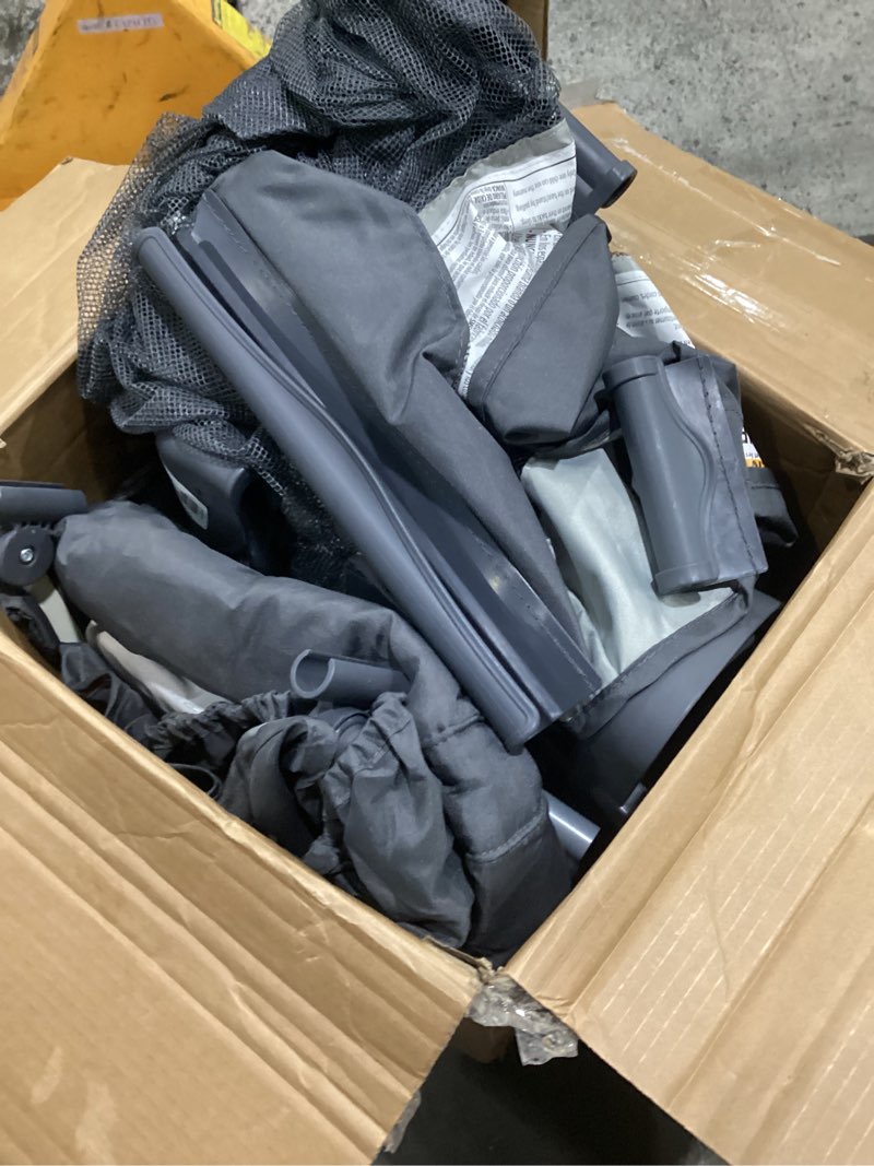 Condition photo showing As Is for Baby Trend Lil’ Snooze™ Deluxe III Nursery Center® Playard for Twins, Cozy Grey Cozy Grey Twins Playard