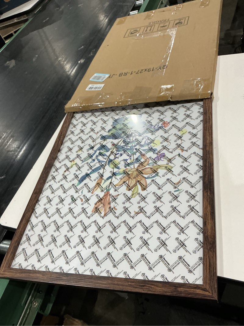 Condition photo showing Good Condition for bescrcl 19x27 picture frame puzzle brown, poster frames wall hanging, display pictures 19 x 27 without mat, 1 pack brown 19x27