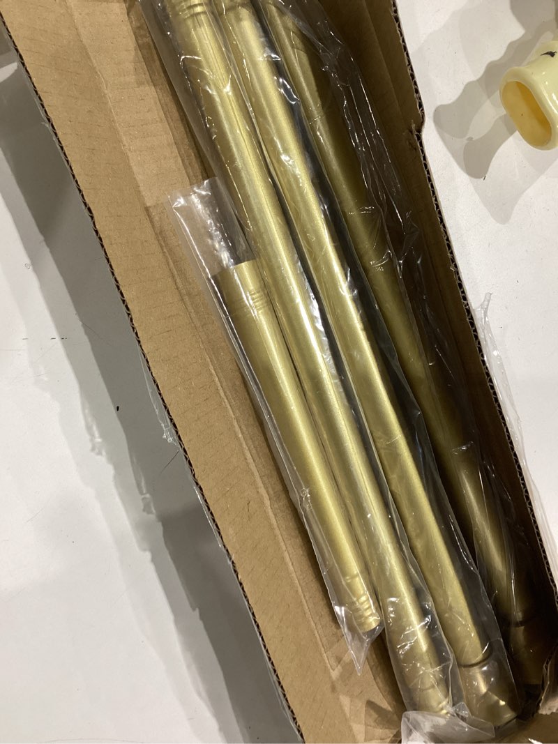 Condition photo showing Good Condition for gold shower curtain rod - tension curtain rod for window or bathroom adjustable 32 to 62 inch spring tension shower rod no drilling non slip, gold 32-62 inch gold