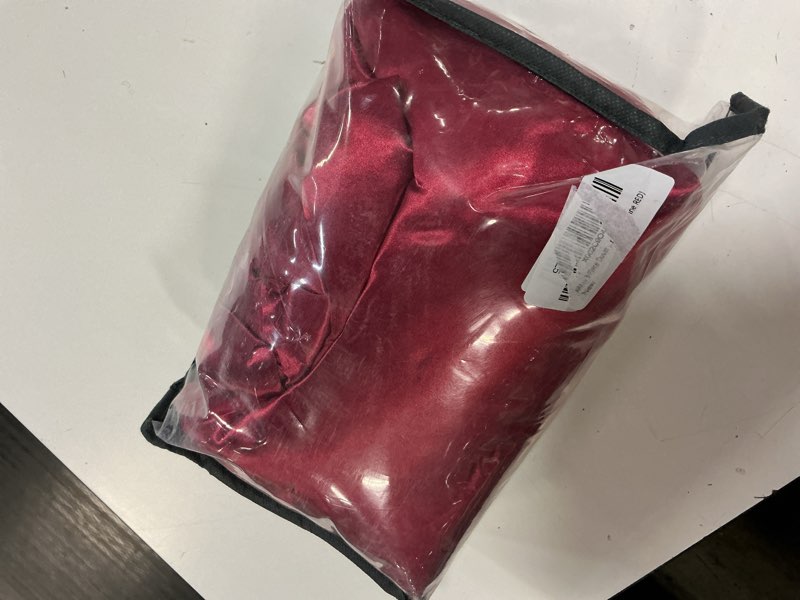 Condition photo showing As Is for moomee bedding sheet set 100% washed cotton linen like textured breathable durable soft comfy (solid fired brick red, twin 68\"x90\") solid fired brick red (no comforter) twin (68\"x90\")