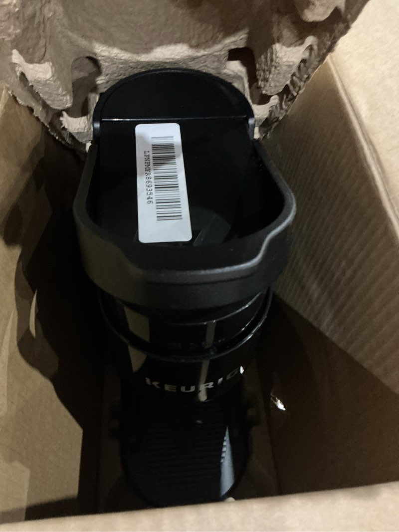 Condition photo showing As Is for keurig k-express single serve k-cup pod coffee maker, 3 brew sizes, strong button feature, 42oz removable reservoir, black