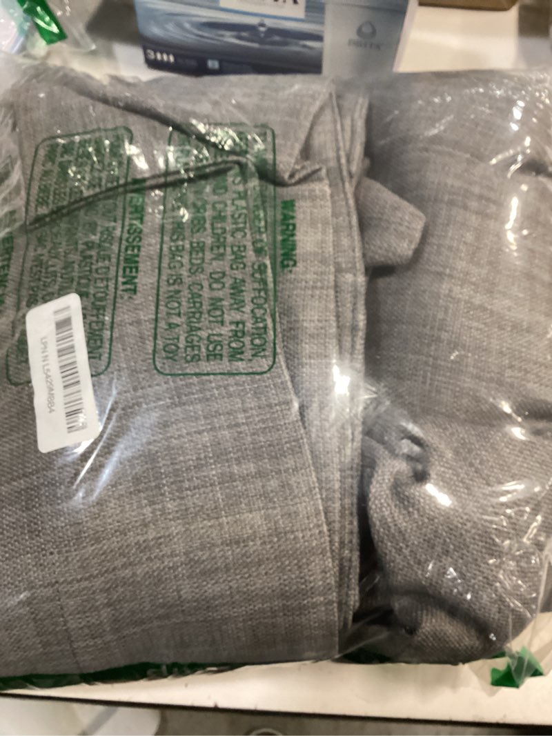 Condition photo showing Good Condition for HPD Half Price Drapes - Faux Linen Curtains for Living Room (1 Panel) - 50W X 84L - Textured Room Darkening Curtains for Bedroom 84 Inches Long - Drapes for Home Decor, Blazer Grey Blazer Grey 50"W x 84"L (Pack of 1)