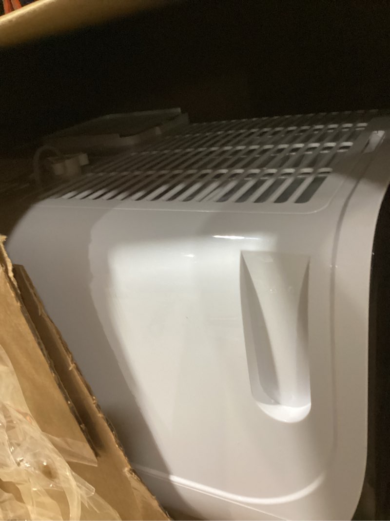 Condition photo showing As Is for similar to stock photo .. unknown size. black+decker portable air conditioner, 10,000 btu (6,300 btu sacc) for rooms up to 450 sq. ft., portable ac with follow me remote control and window kit, bpact10wt, white