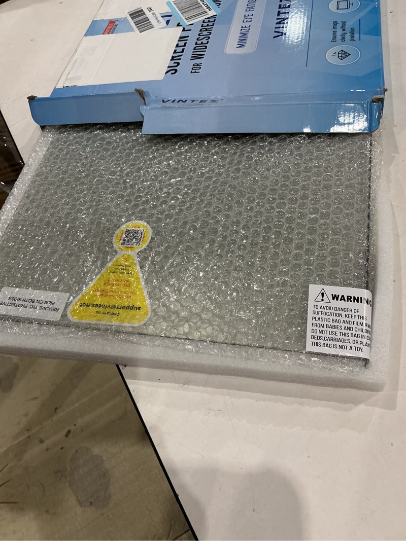 Condition photo showing Good Condition for vintez blue light screen protector for 20, 21.5, 21.6, 22 inch computer monitor and laptop – anti-uv blue light blocking film for desktop pc, eye protection filter, 19.3" x 12.5", 1 pack [1 pack] acrylic 20"-22'' diagonal (16:9/16:10) blue screen for monitor