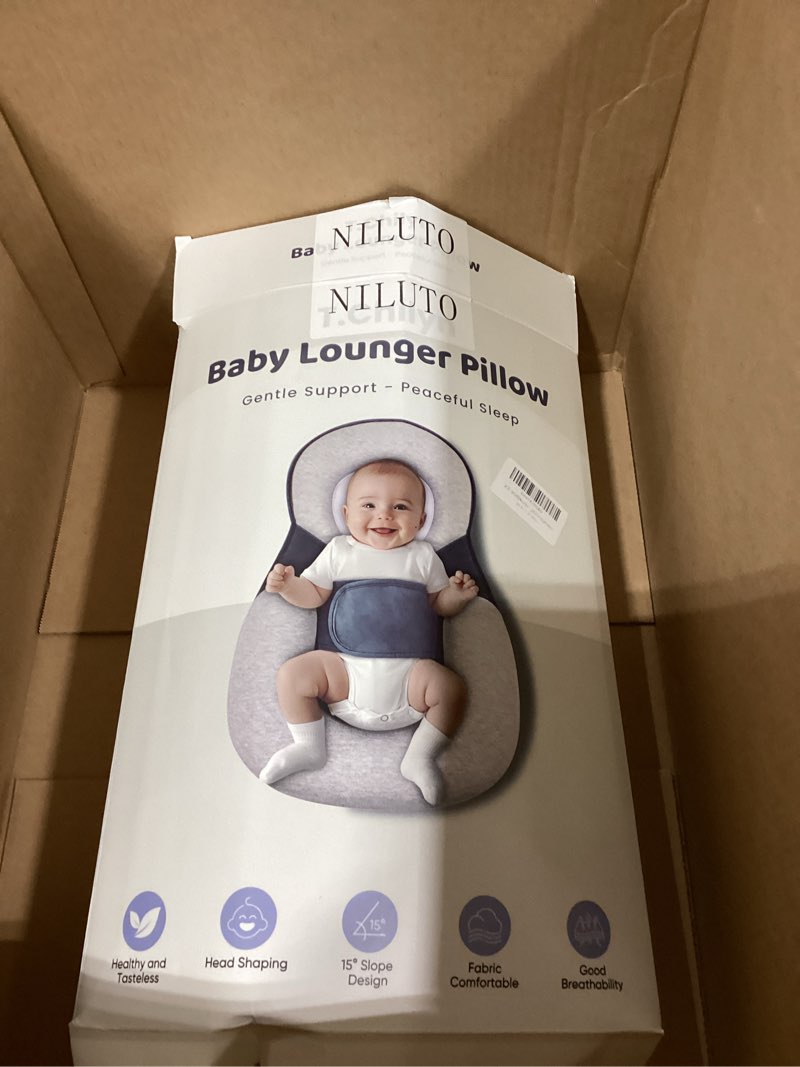 Condition photo showing Good Condition for niluto feeding pillow anti overflow feeding pillow for reducing spit-up, safety nursing pillow dark gray