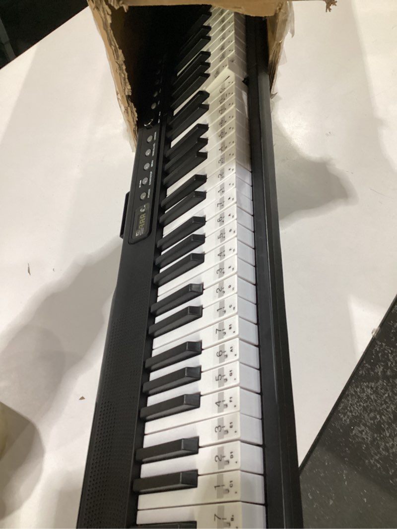 Condition photo showing As Is for 88 Key Digital Piano, Semi Weighted Electronic Keyboard Piano with Music Stand, Power Supply, Bluetooth, MIDI, for Beginner Professional at Home, Stage Black