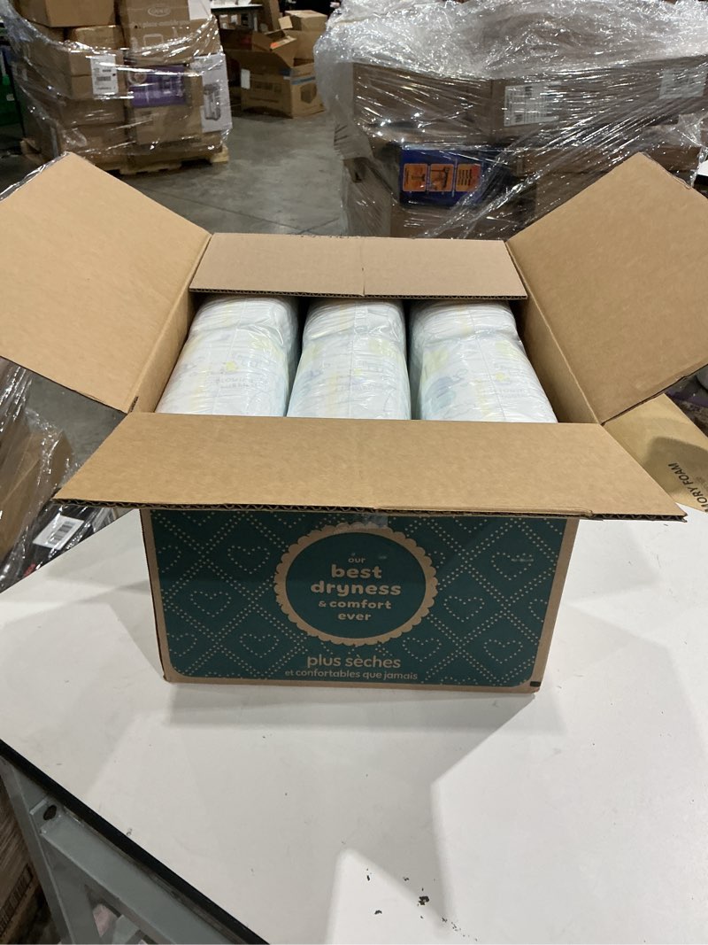 Condition photo showing New/Like New for pampers swaddlers diapers, size 3 (13-26 lbs), 168 count, absorbent, keeps baby dry and comfortable, skin safe disposable baby diaper size 3 168