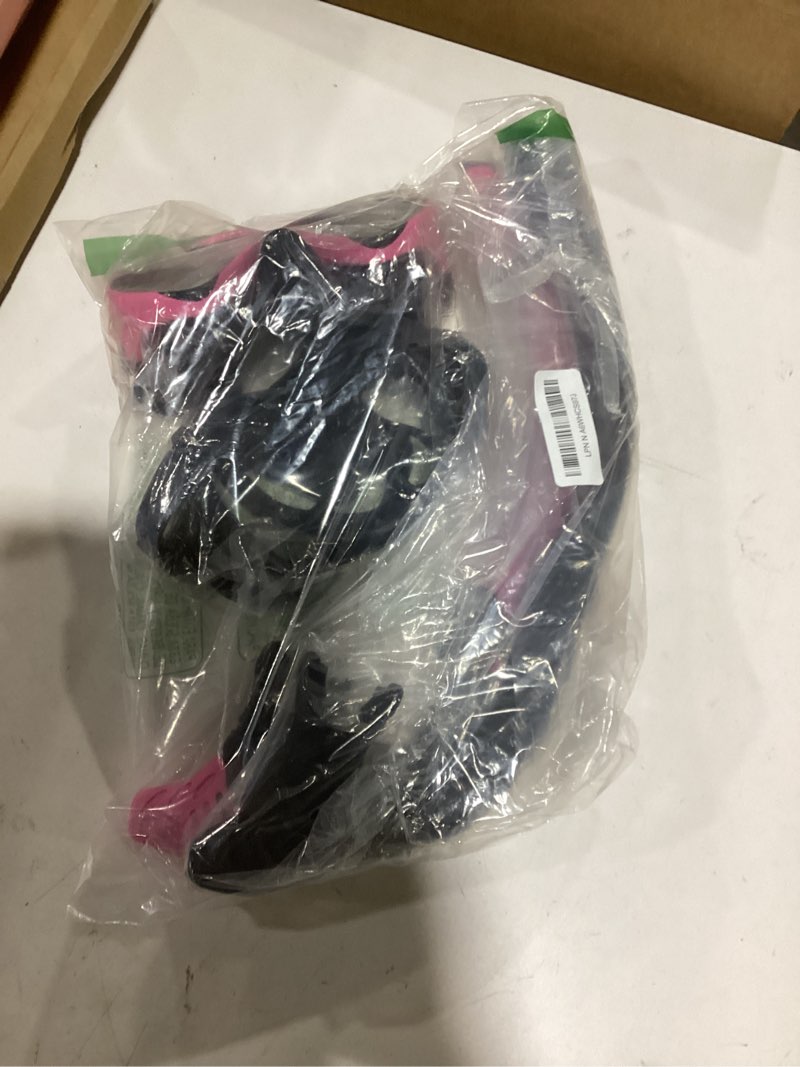 Condition photo showing Good Condition for Snorkeling Gear for Adults, Dry-Top Snorkel Set Scuba Diving mask, Snorkel Mask, Panoramic Anti-Leak Anti-Fog Tempered Glass Lens, Swimming Training Snorkeling Packages Black+Pink