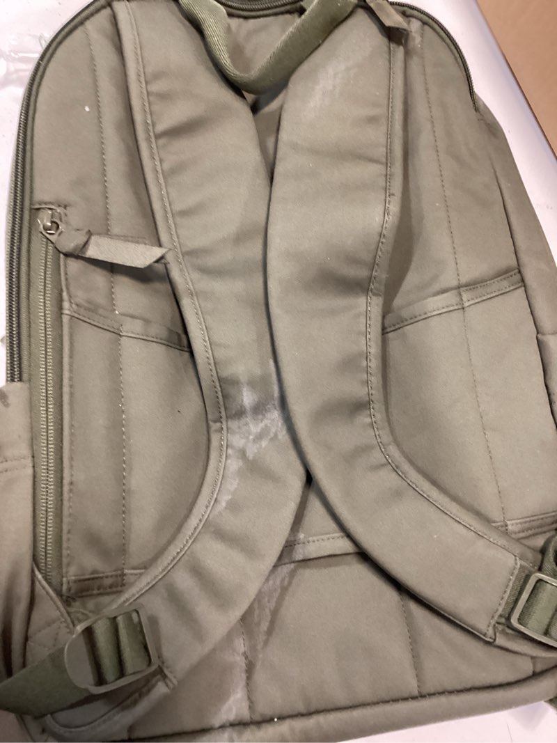 Condition photo showing As Is for Vera Bradley Women's Cotton Campus Backpack, Climbing Ivy Green, One Size