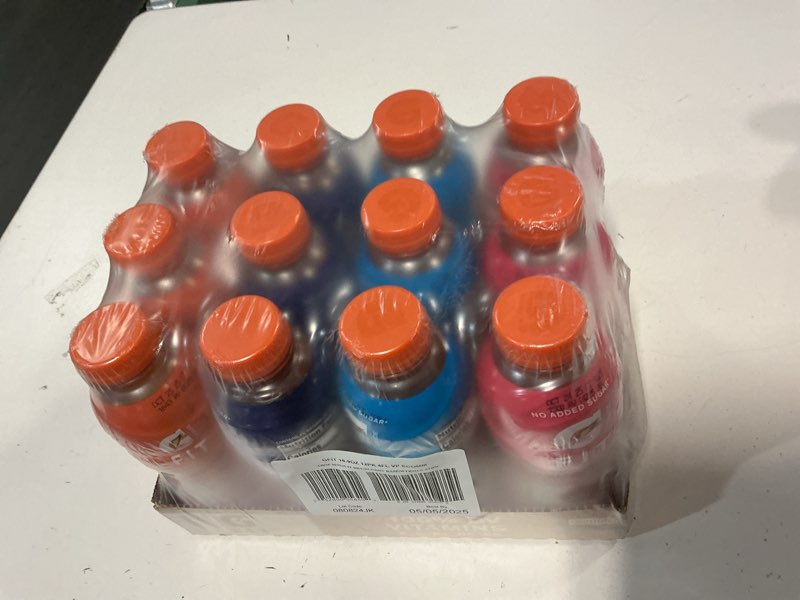 Condition photo showing Good Condition for ( BB/05/05/2025) Gatorade Fit Electrolyte Beverage  Healthy Real Hydration  New 2.0 4 Flavor Variety Pack  16.9.oz Bottles (12 Pack)
