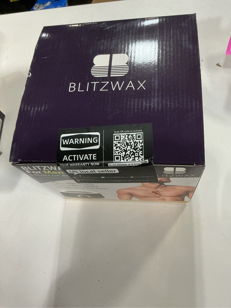 Condition photo showing New/Like New for BLITZWAX Back and Nose Waxing Kit for Men, Hard Wax Warmer for Brazilian, Body and Face, At Home Hair Removal Kit, Beginner Friendly, Quick Heating, 93 Accessories, Royal Blue
