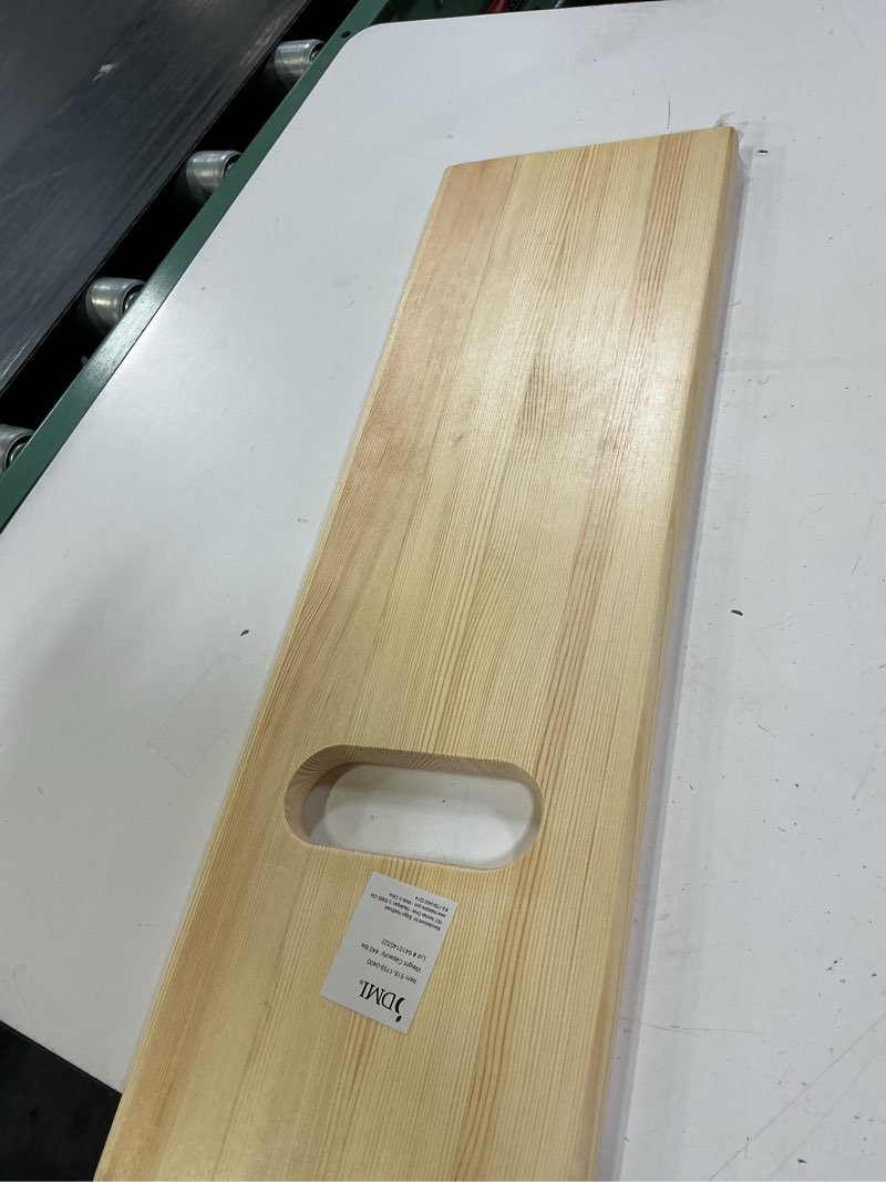 Condition photo showing Good Condition for transfer board made of heavy-duty wood for patient, senior and handicap move assist, holds up to 550 pounds, one cut out handles, 30 x 8 x 0.75