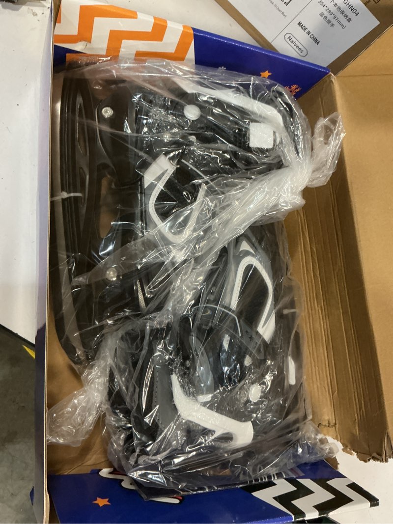 Condition photo showing New/Like New for mammygol adjustable ice skates for kids youth tean hockey lace-up boys or girls ice skate for beginner age 4-12 blue black teal green black medium(1-4 us)