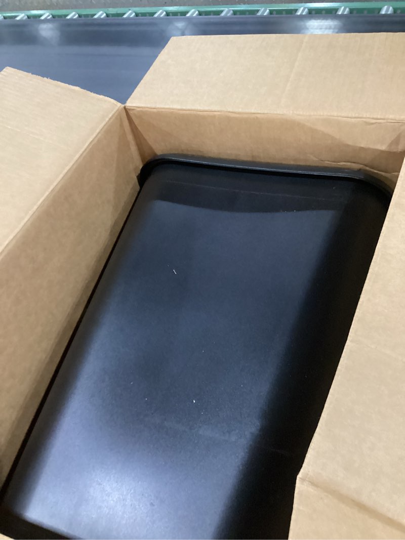Condition photo showing New/Like New for Rubbermaid Commercial Wastebasket Trash Container, 41QT/10.25 GAL, Plastic, Black, Stackable Trash Can for Bedroom/Bathroom/Office, Fits Under Desk/Sink/Cabinet 10.25 Gallons Black 1