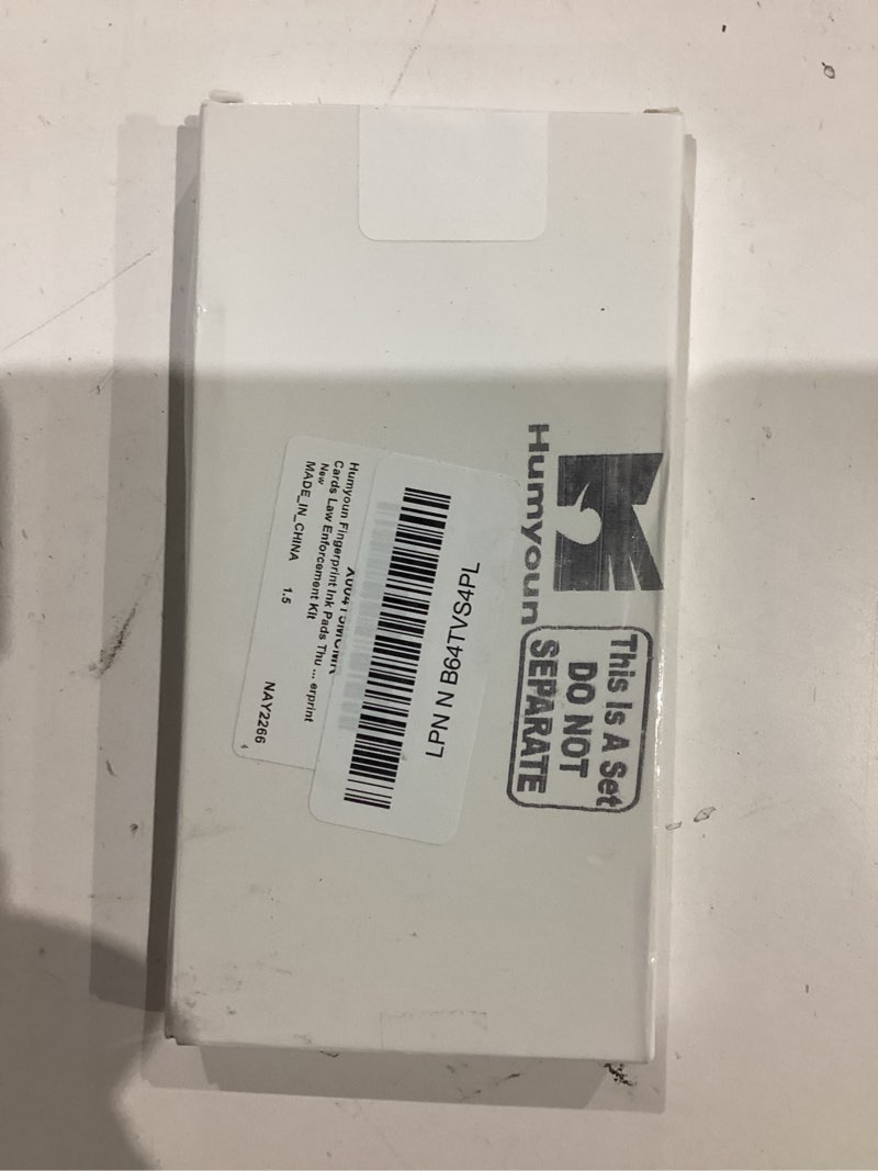 Condition photo showing As Is for 1 pcs fingerprint ink pads rectangle thumbprint ink pads large black stamp for home office notary supplies identification notary security id fingerprint cards law enforcement kit 1 rectangle