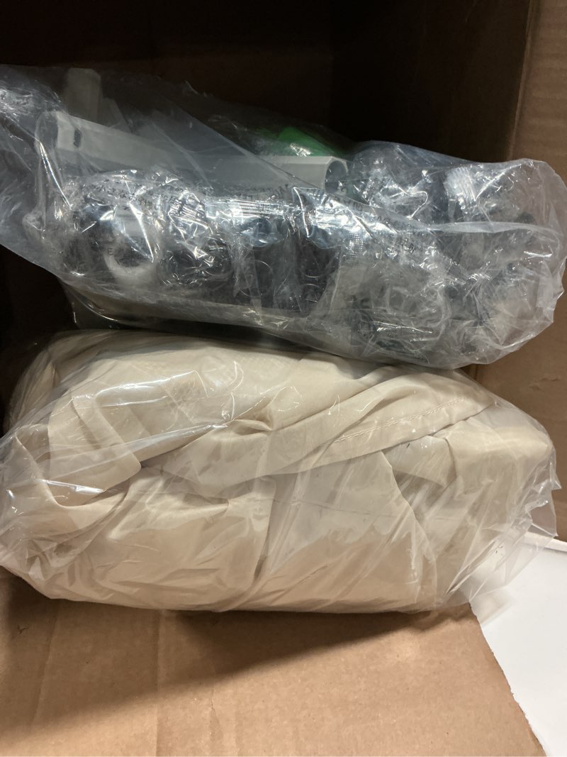 Condition photo showing Good Condition for Large Kids Tent Playhouse Base Fabric with Star Lights, Flags and Tote Bags, Kids Play Tent Indoor & Outdoor, Washable Teepee Tent for Boys & Girls, Play House for Toddler, Neutral Color Cream