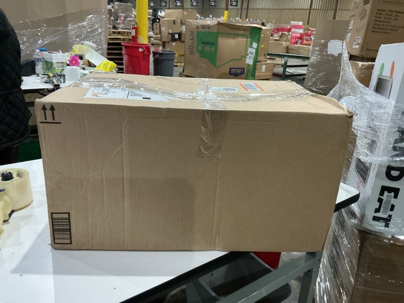 Condition photo showing As Is for cre cra end table modern metal c-shaped side table with marble top sofa coffee tray desk for bedroom