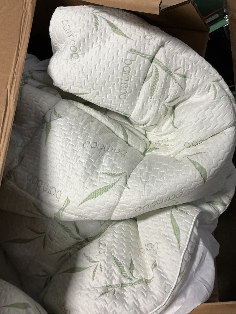 Condition photo showing As Is for pack of 2 rayon from bamboo mattress cover hypoallergenic, soft & noiseless fitted mattress protectors