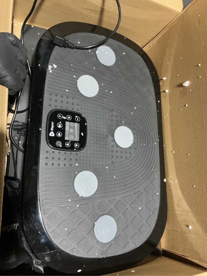 Condition photo showing As Is for Lifepro Vibration Plate Machines – Full Body Workout, Recovery & Lymphatic Drainage with 4D Motion, Silent Operation, Joint Support, & Triple Motor Technology for Circulation, Fat Burn & Toning Black-Plus
