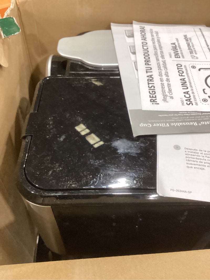 Condition photo showing As Is for Cuisinart 12-Cup Coffee Maker, Single-Serve Brewer Glass Carafe, Automatic Hot & Iced Coffee Machine, Brew Strength Control and Pause, SS-16, Stainless Steel