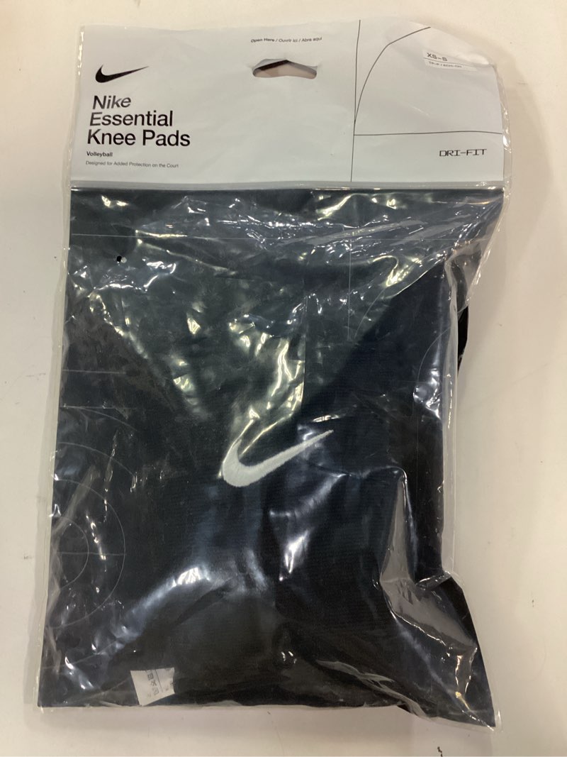 nike premium dri-fit knee pads (1 pair), essential/streak/varsity, cushioning/sweat-wicking/unisex (essential black - xs/s)
