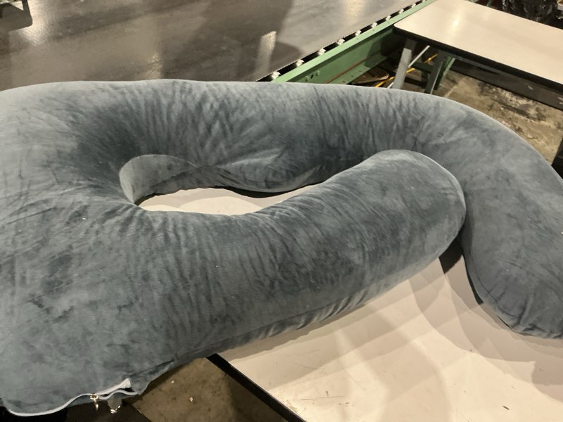 Condition photo showing As Is for insen pregnancy pillow for sleeping, maternity pillow with jersey cotton cover,c shaped body pillow for pregnant (gray)