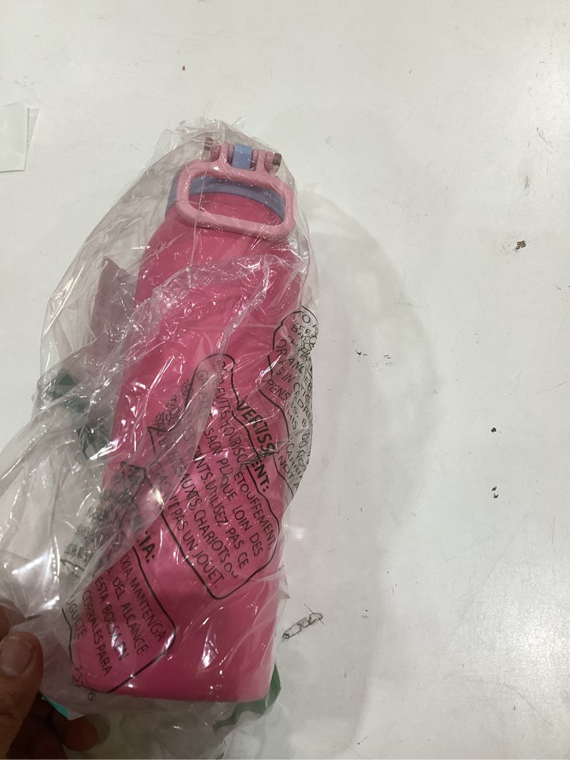 Condition photo showing Good Condition for Ello Pop & Fill Stainless Steel Water Bottle with Quick Fill Technology, Double Walled Vacuum Insulated Metal, Leak Proof Locking Lid, Sip & Chug, BPA Free, Holiday Gift for Him Her, 22oz, 32oz, 40oz 32oz Rosy Skyline