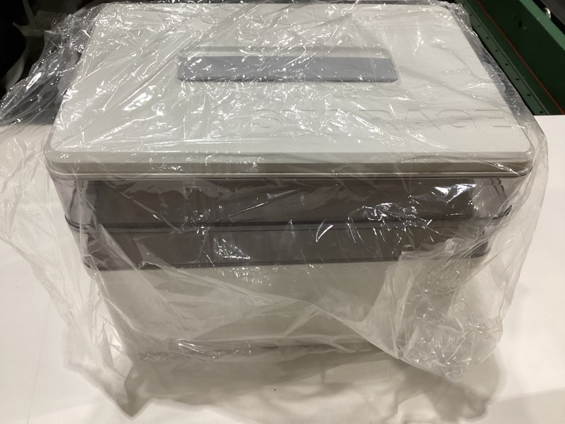 Condition photo showing New/Like New for Extra Large Medicine Storage Box with Handles, First Aid Box Clear Medical Supply Organizer with Removable Tray, Multipurpose Plastic Medicine Chest with Wheels, SIMILAR TO STOCK PHOTO 