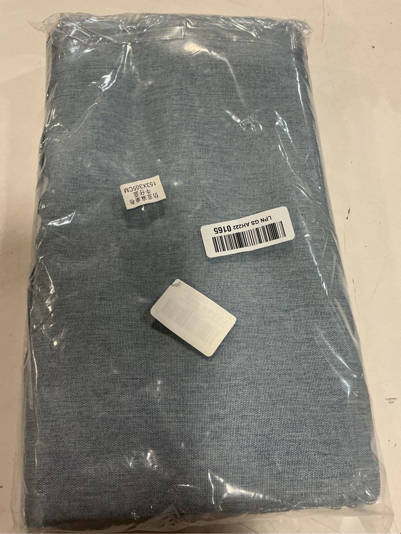 Condition photo showing New/Like New for zeemart basic linen textured table cloth, 60 x 120 inch chambray blue, farmhouse style light blue rectangle tablecloth, wrinkle resistant washable heavy weight tablecloths chambray blue 120" x 60" (rectangular)