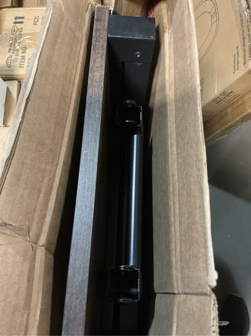 Condition photo showing Good Condition for TEMI Small Computer Desk Folding Table - 35.8" Foldable Office Desk, No Assembly, Perfect for Small Spaces in Bedroom, Dorm, or Apartment, Portable Mini Desk or Study Table with Compact Design, Brown 35.8 Inch NO Power Outlets Rustic Brown