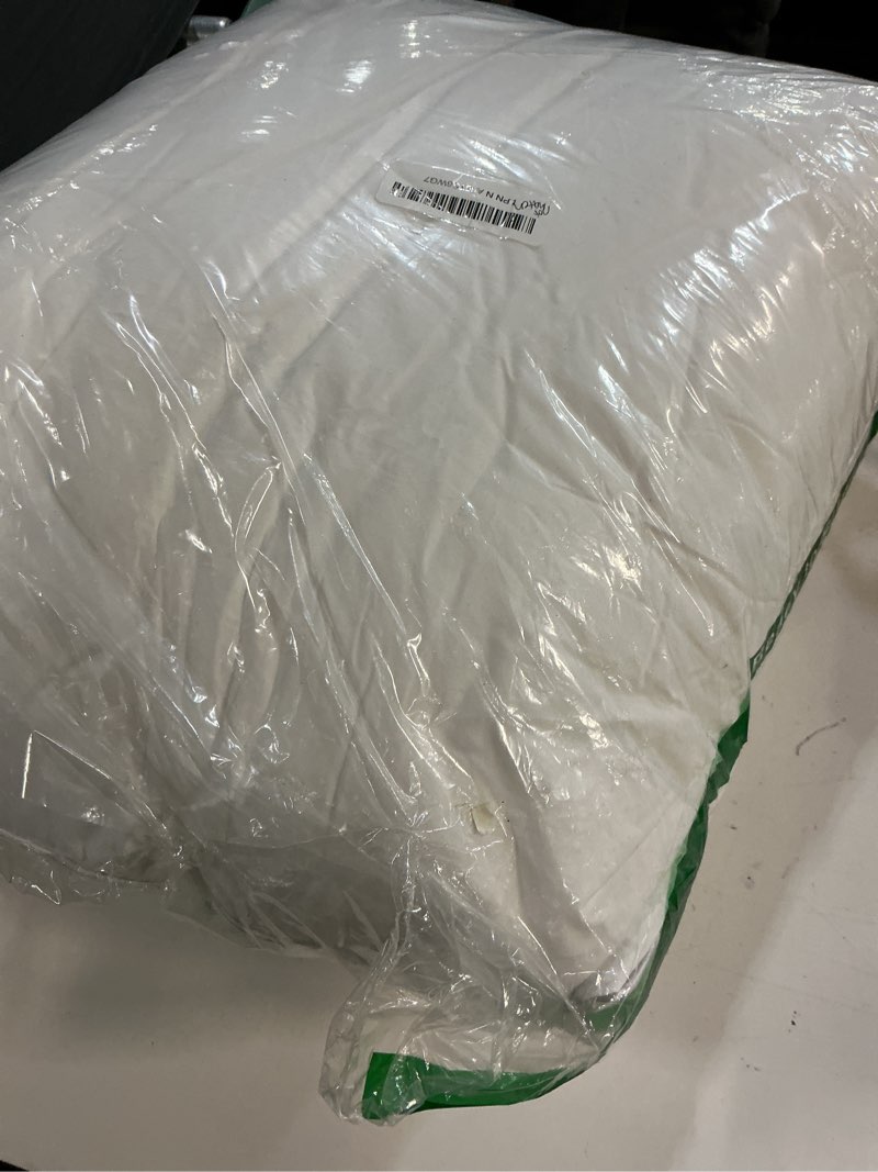 Condition photo showing As Is for Oubonun 24x24 Square Pillow Inserts (Set of 2) - 100% Cotton Cover - Decorative Interior Sofa Pillow Pair - White 24x24 Inch (Pack of 2)