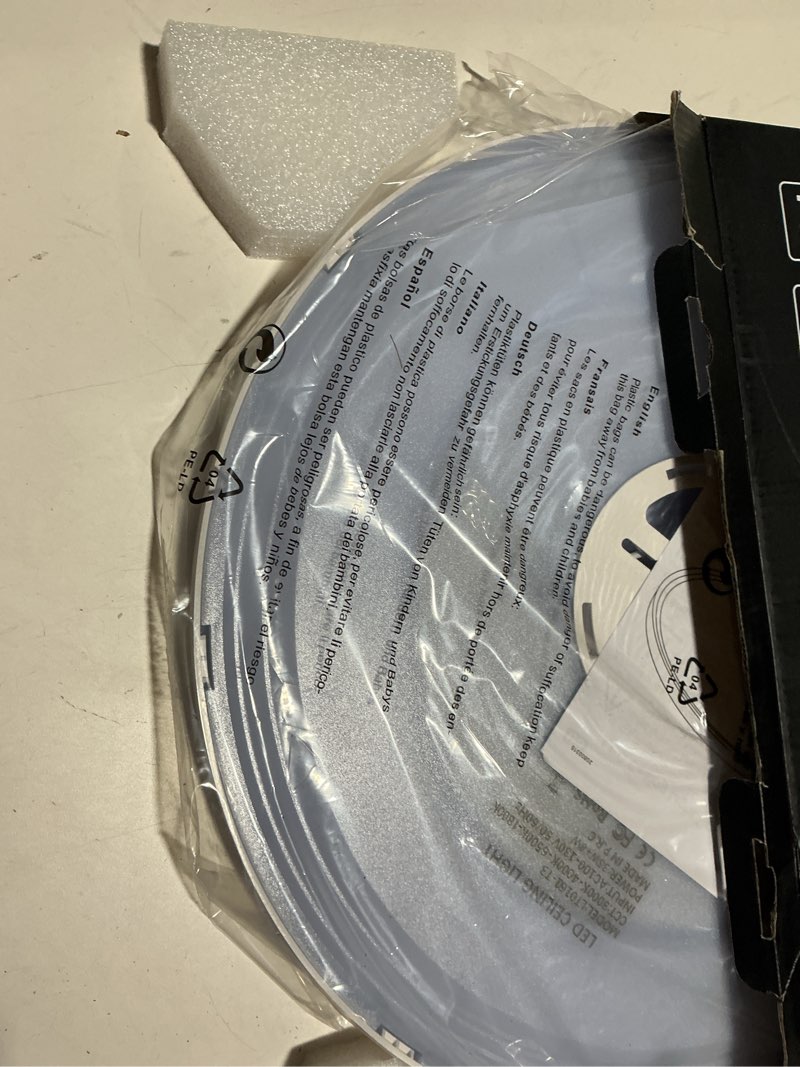 Condition photo showing Good Condition for flush mount ceiling light with night light, 15in led ceiling lights with remote control, 1800k nightlights & 3000-6500k dimmable lamp fixture, 36w 3600lm low profile for bedroom, white white 15 inch