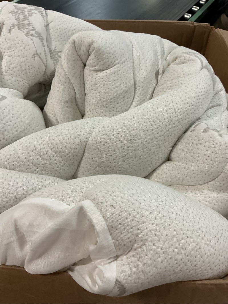 Condition photo showing As Is for premium 100% waterproof king mattress topper, breathable mattress pad, rayon from bambo bed protector, deep pocket sheet cover 8"-21"