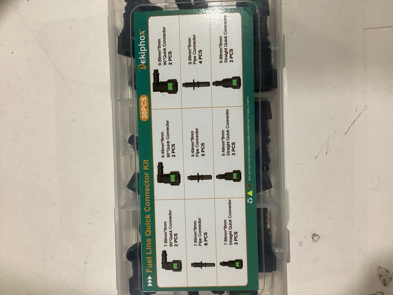 Condition photo showing Good Condition for 30pcs assorted fuel line quick connector set, fuel line repair kit hose release connect fittings sae 7.89mm 9.49mm 9.89mm to id 8mm