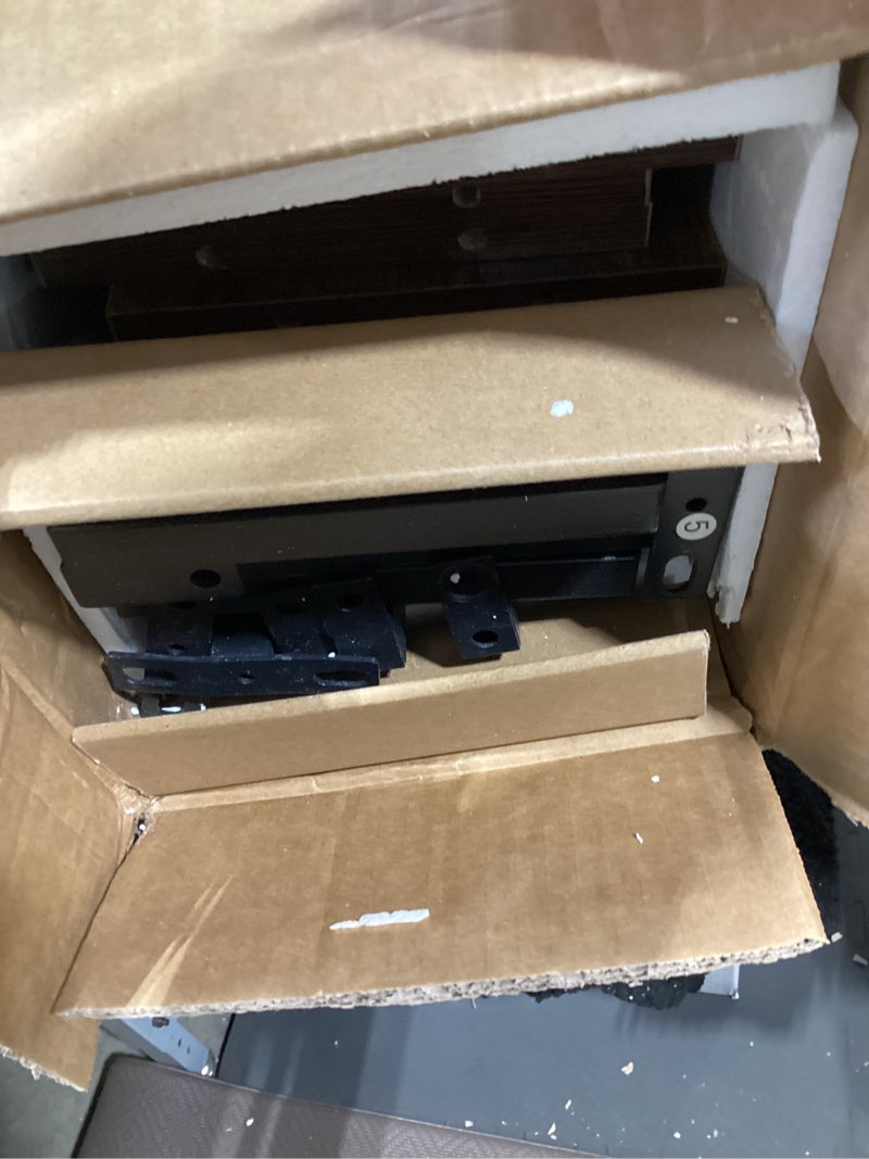 Condition photo showing As Is for huuger 118 inch sofa table with power outlets and usb-c ports, 5.9 inch narrow entryway table, behind couch table with storage, extra-long console table, living room, rusitc brown rustic brown 5.9"d × 118.1''w × 29.7''h