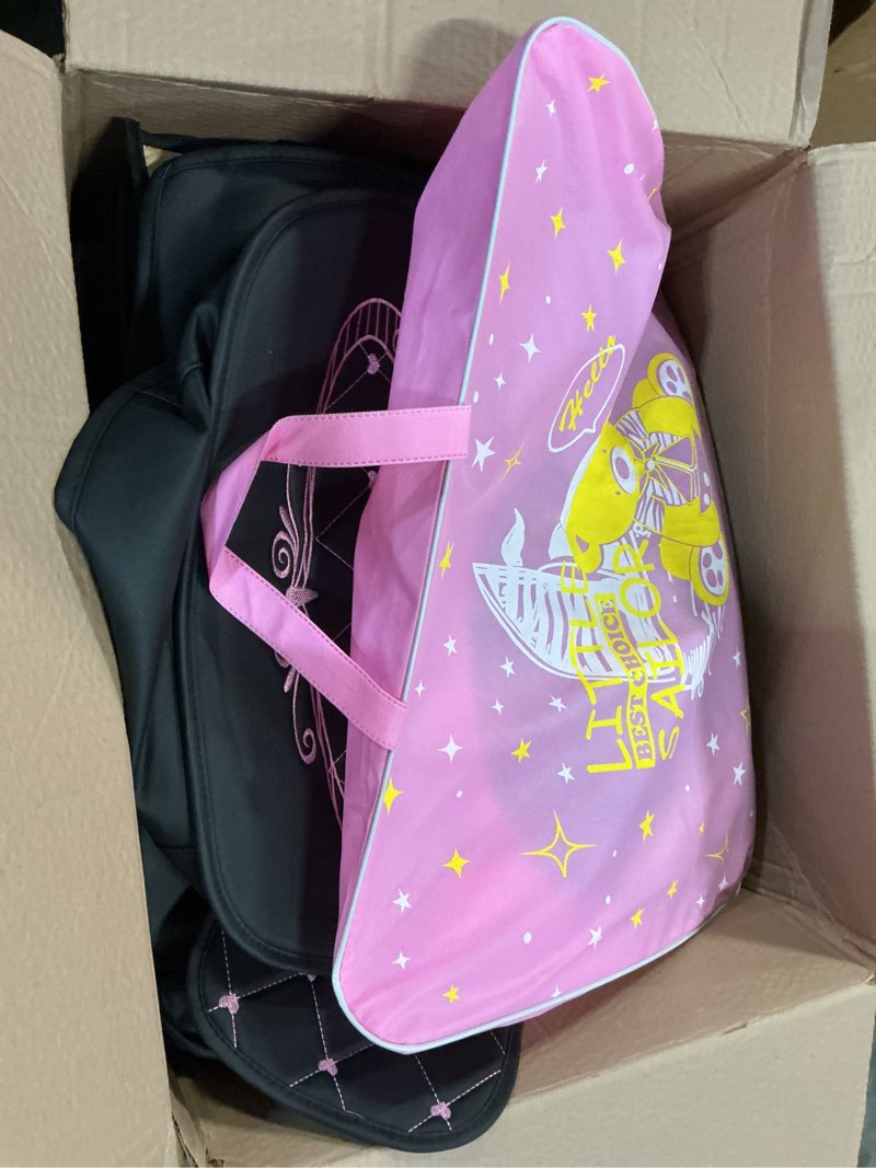 Condition photo showing Good Condition for leather car seat covers,full coverage seat covers,universal automotive seat covers for cars,suvs,trucks and sedans,black pink black and pink