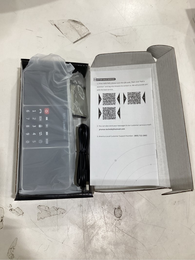 Condition photo showing Good Condition for prunus j-288 portable radio am fm radio with bluetooth speaker, sleep timer, power-saving display, ultra-long antenna, aux input & usb disk & tf card mp3 player, no manual preset black