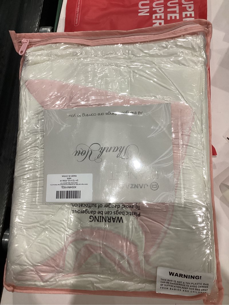 Condition photo showing New/Like New for JANZAA MY PENGUIN Love Blanket - Pink Throw Wedding Anniversary Blanket for Men Women Boyfriend Couple - Romantic I Love You Gifts for Him/Her Birthday, Wedding, Valentine’s, Mother’s Day 60'' x 80'' Pink Twin(60" x 80")