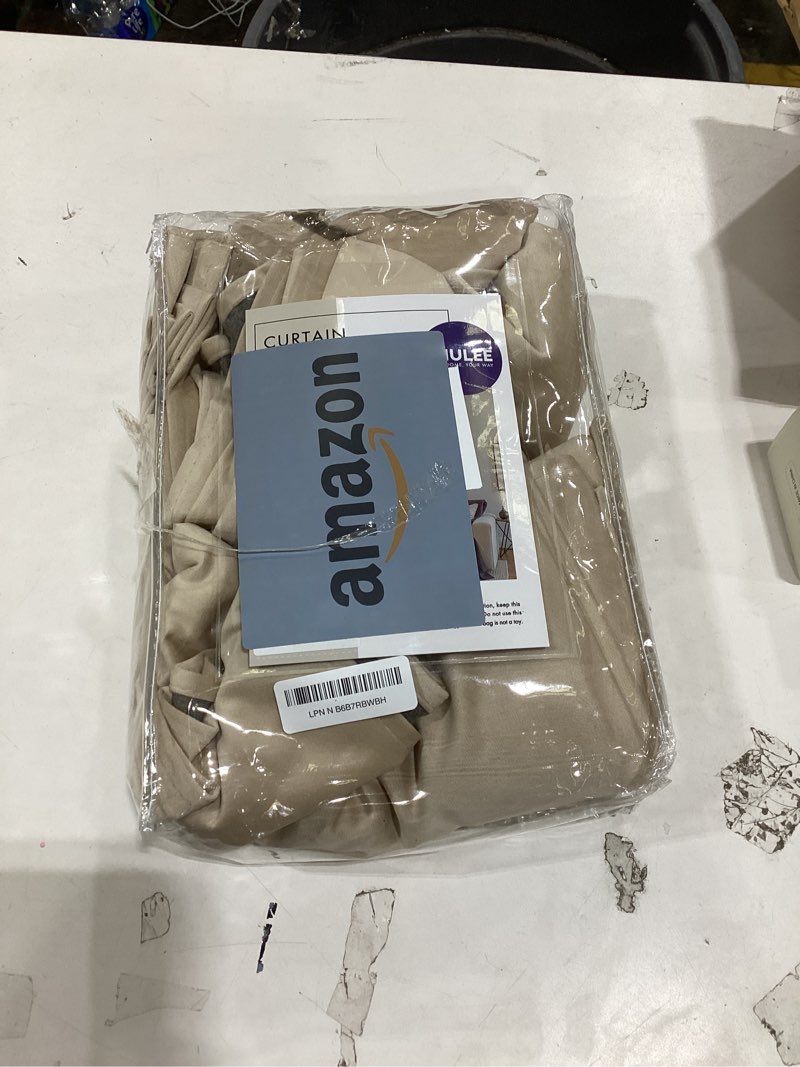 Condition photo showing New/Like New for MIULEE Velvet Curtains 90 inches - Pinch Pleat Luxury Room Darkening Curtains for Bedroom Living Room Thermal Insulated Super Soft Window Drapes Rod Pocket, Camel Beige, W52 x L90 inch, 2 Panels Camel Beige 52"W x 90"L (Pack of 2)