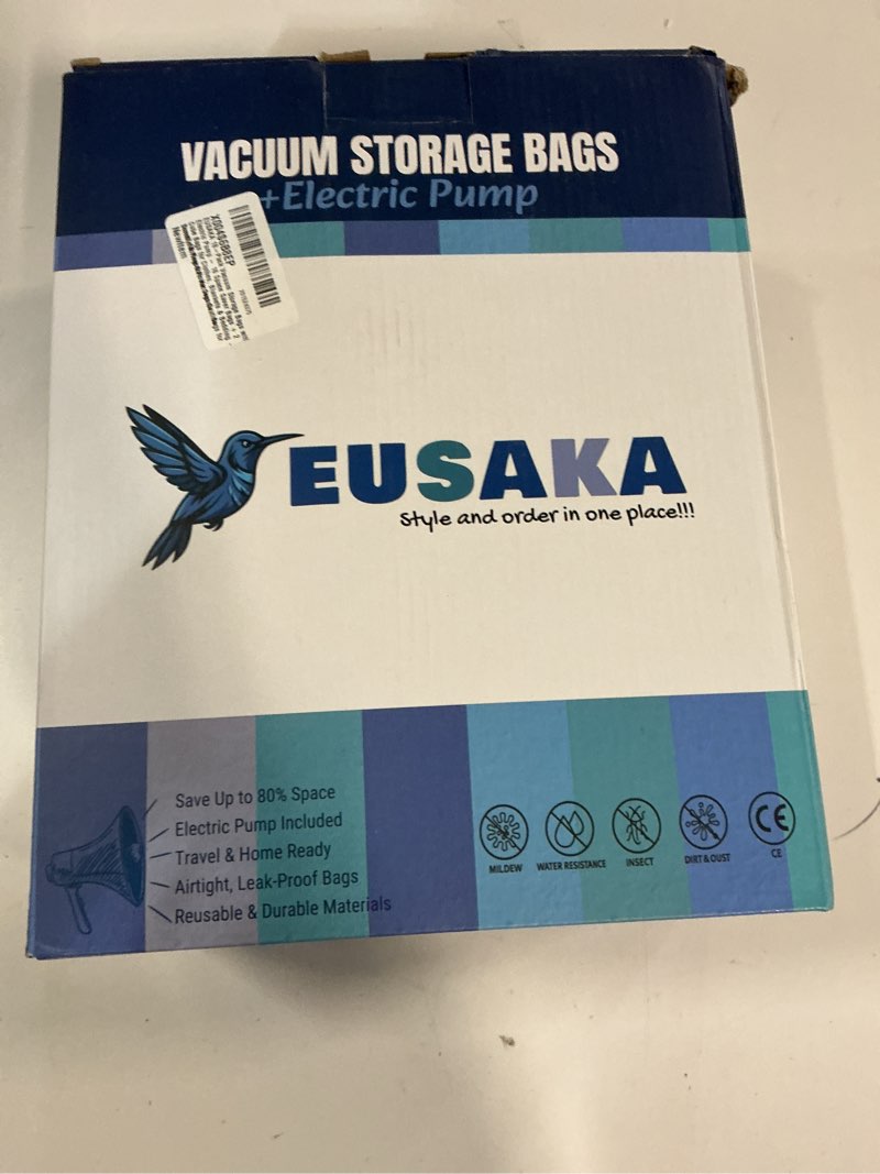 Condition photo showing New/Like New for 18-Pack Vacuum Storage Bags with Electric Pump – 16 Space Saver Bags + 2 Cube Bags for Clothes, Blankets & Bedding – Durable & Reusable Vacuum Seal Bags for Travel, Moving & Home Organization