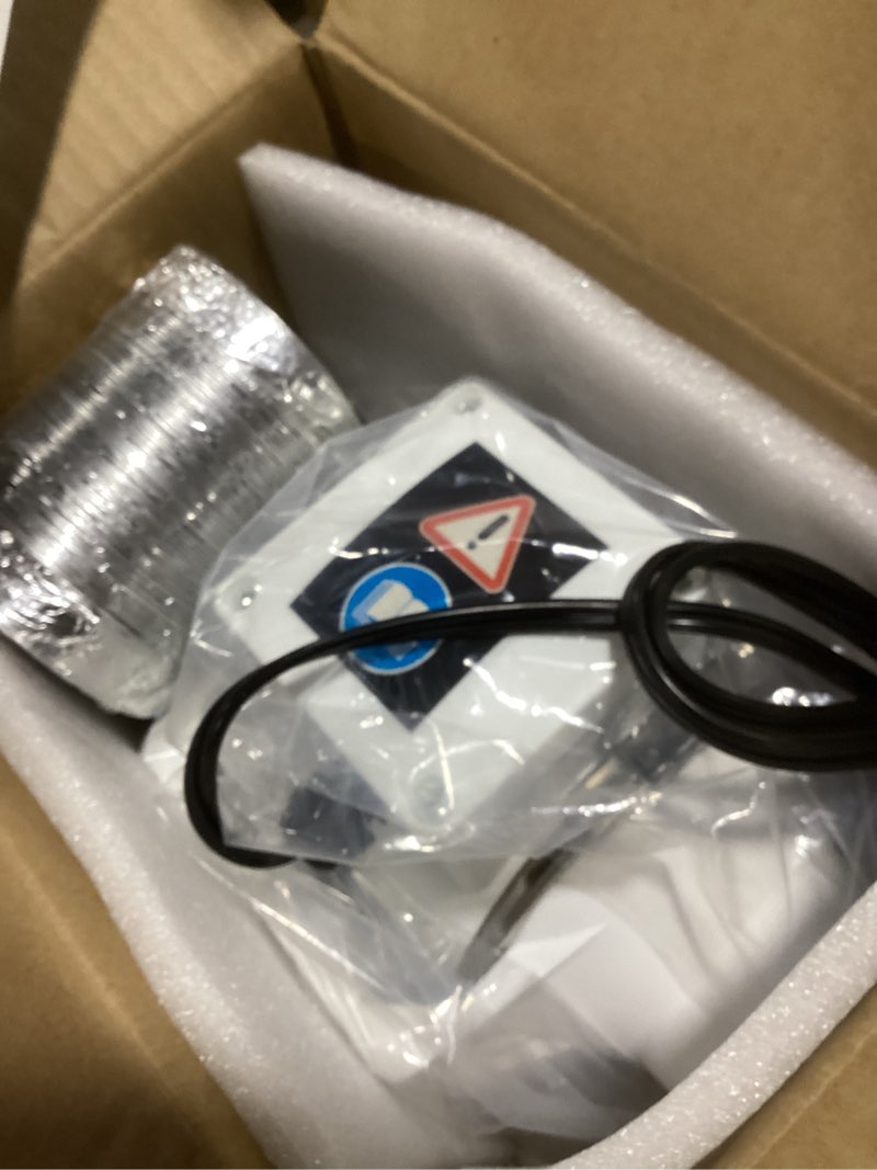 Condition photo showing Good Condition for Powerful 3 Inch Inline Duct Ventilation Fan AC Vent Blower Exhaust Fan w/ 1.5M Pipe, Enhanced Air Flow, Low Noise for 3D Printer Enclosure, Laser Engraver Cover,Resin, Greenhouse Ventilation Equipment White