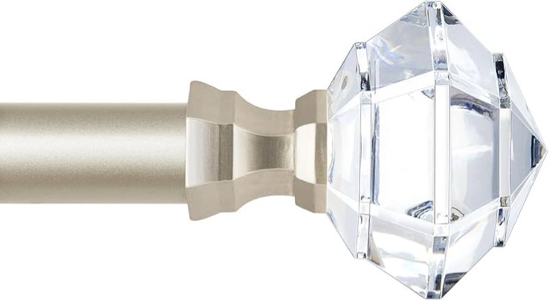 TONIAL Curtain Rods for Windows 20 to 53 Inch(1.6 to 4.4 ft), Telescoping Splicing 3/4 Single Rods 3