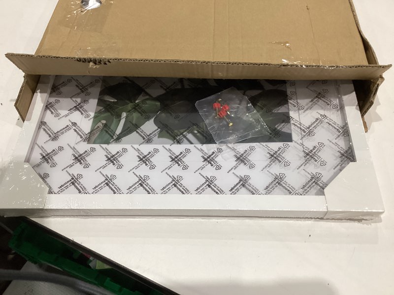 Condition photo showing New/Like New for Egofine 16x20 Solid Wood Poster Frame Matted for 11x14 and 12x16 White - Acrylic Plexiglass Front for Wall Mounting Hanging Picture Frame Vertically or Horizontally, Set of 2 White 16x20