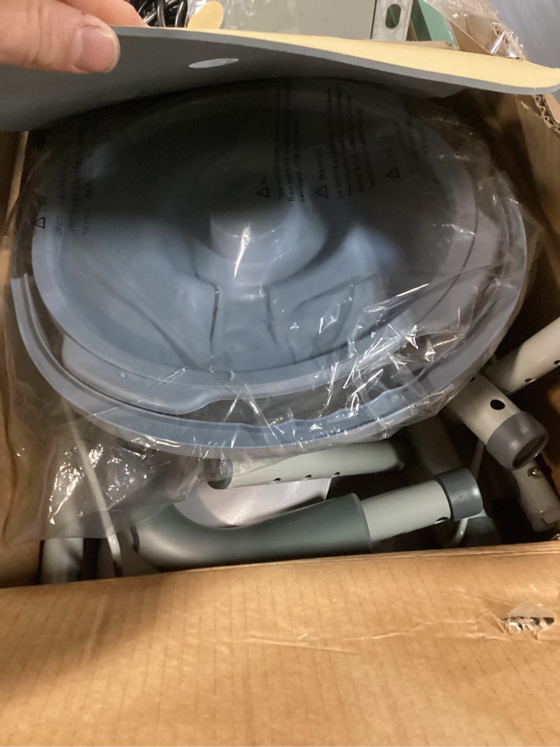 Condition photo showing As Is for toilet seat risers for seniors width and height adjustable raised toilet seat with handles for elderly, handicap, elevated, pregnant, fit any toilet riser heavy duty up to 400lbs