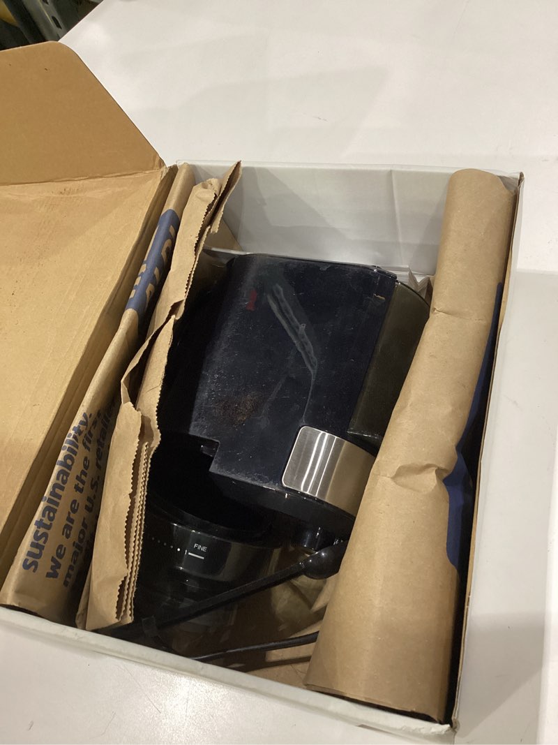 Condition photo showing Good Condition for used lonkion burr coffee grinder electric - adjustable burr grinder with 28 precise grind settings for 12 cups - coffee grinders for home use - professional coffee bean grinder - stainless steel black