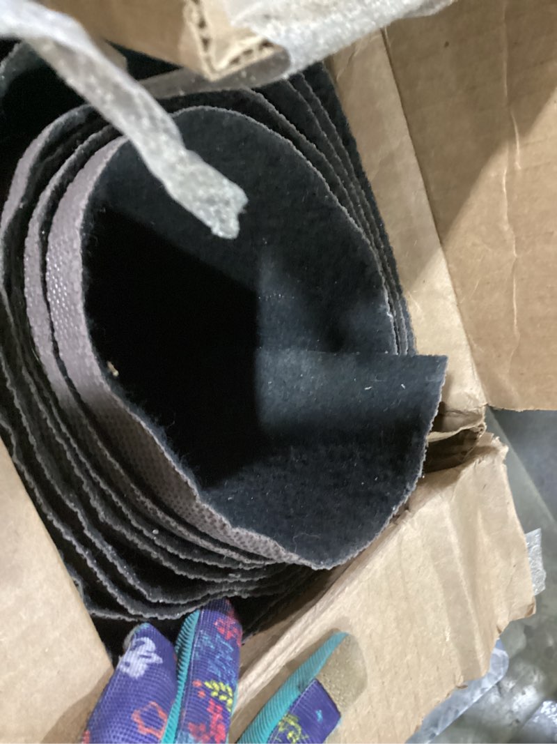 Condition photo showing As Is for HOMBYS 450 GSM Extra Thick 3x15 ft Black Carpet Runner for Partys & Events, Heavy-Duty Felt Aisle Runway Rug for Steps, Prom Proposal & Wedding Ceremony Decorations, Hollywood Oscars for VIP Awards 3' x 15' (Rectangular) Black