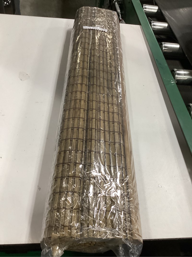 Condition photo showing Good Condition for LazBlinds No Tools No Drill Cordless Bamboo Roman Shades, Light Filtering Window Treatment, Roll Up Bamboo Blinds for Windows 28'' W x 64'' H, Eastfield Teak Light Filtering-eastfield Teak 28" W x 64" H