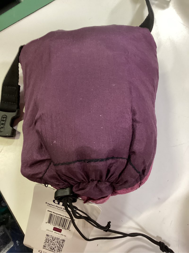 Condition photo showing Good Condition for eno doublenest hammock - lightweight, portable, 1 to 2 person hammock - for camping, hiking, backpacking, travel, a festival, or the beach - plum/berry